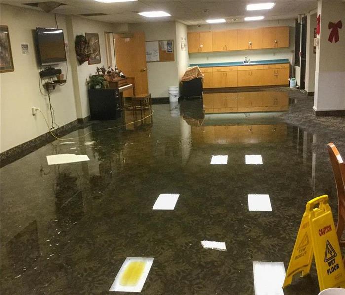 Flooded hallway