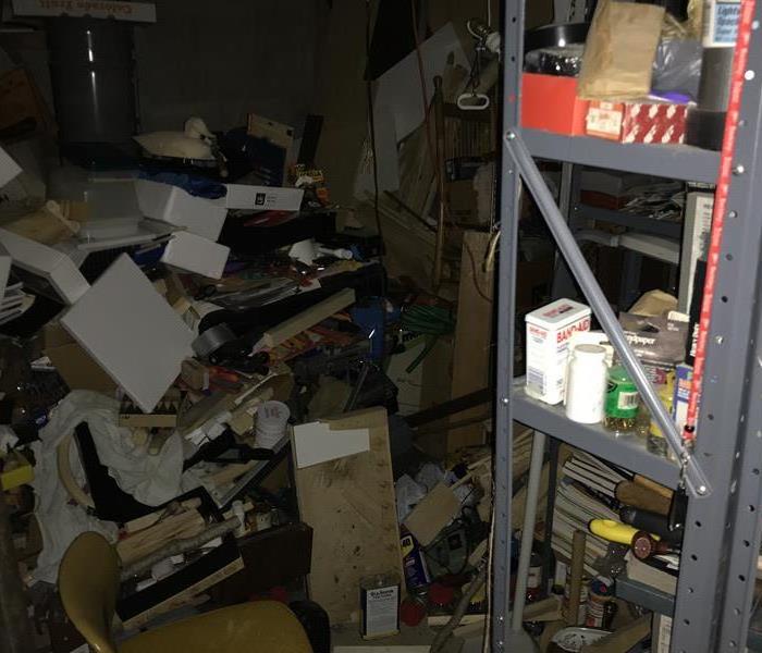 Basement filled to the top with miscellaneous items. 