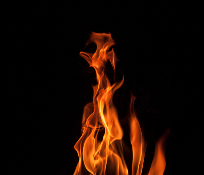 Black background and fire